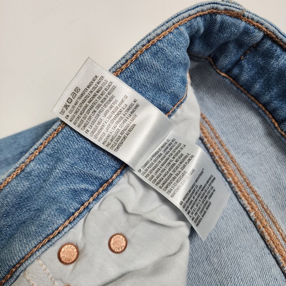 American Eagle Womens Dreamy Drape Ripped Low-Rise Baggy Wide-Leg Jean Size 8 - Picture 9 of 15